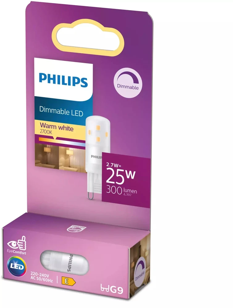 Philips kapsulė 25 W G9 G9, 2,7 W, 25 W, G9, 300 lm, šiltai balta