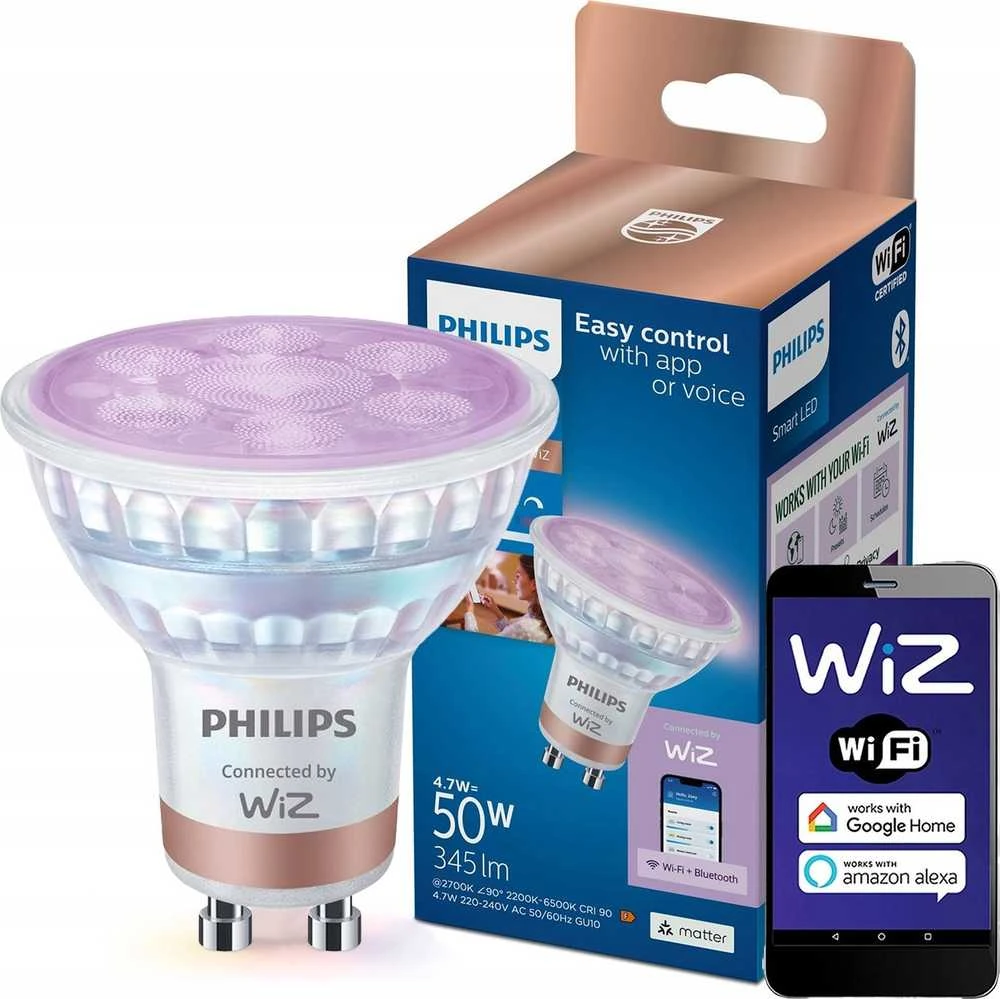 Lemputė Philips LED, PAR16,įvairių spalvų,GU10, 4.7W, 345lm
