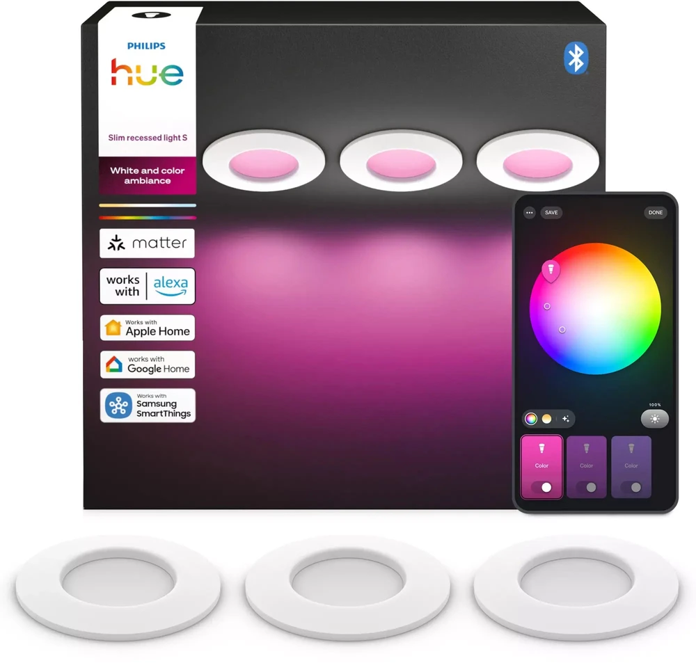 Philips Hue Slim Downlight LED Einbauleuchte 3er Pack baltas