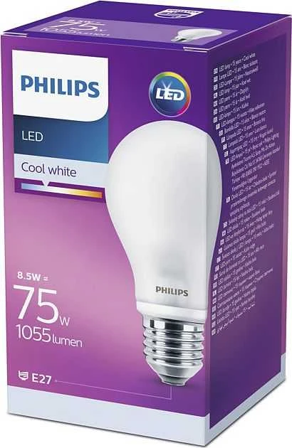 Philips LEMPUTĖ LED E27 A60 8.5W 4000K 1055LM MAT