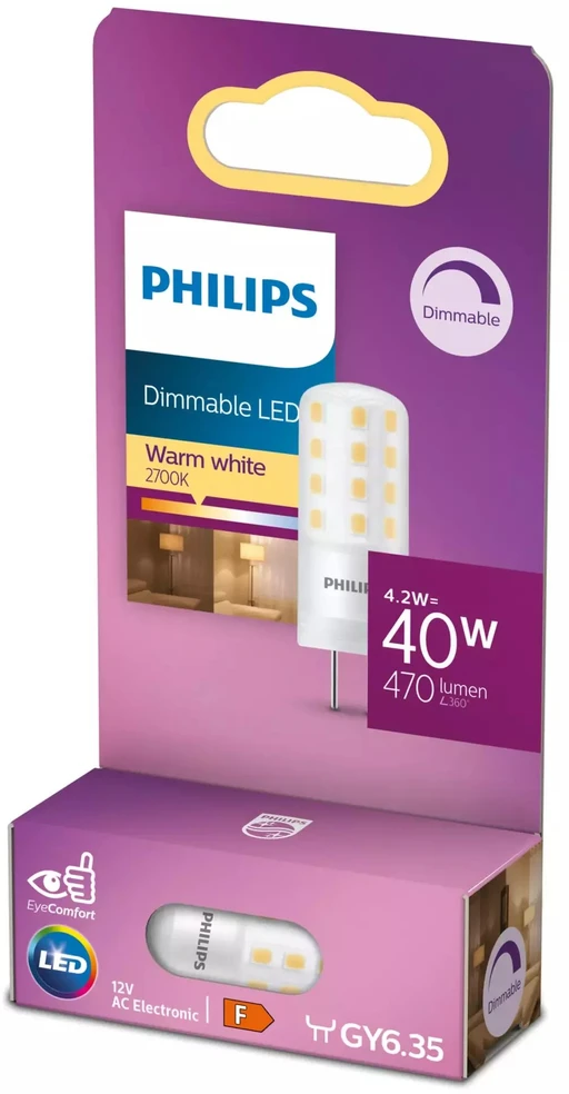 Philips LED lemputė GY6.35 40W 2700K 470LM 12V SRT6