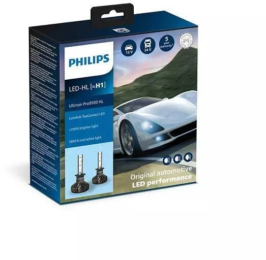 Philips H1 LED lempučių pakuotė