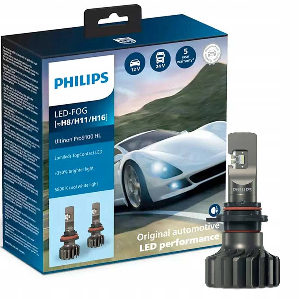 Philips LED H8/H11/H16 rūko žibintai U91 HL