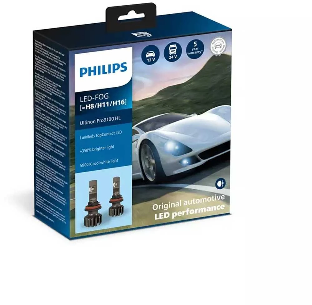 Philips LED H8/H11/H16 rūko žibintai U91 HL