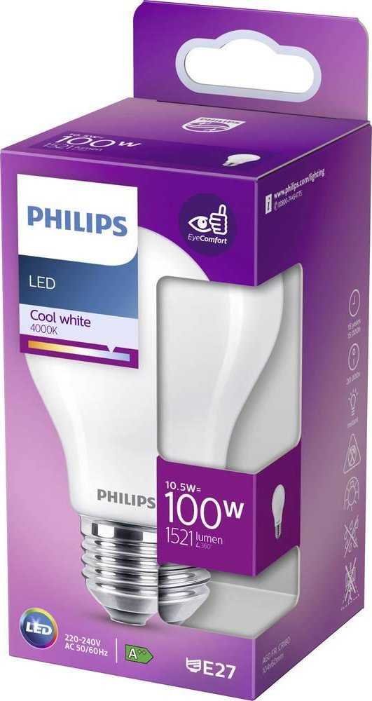 Philips LED lemputė, E27, 10,5W, 1521lm, 4000K