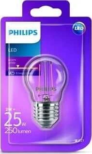 LED lemputė PHILIPS, P45, E27, 2 W, 250 lm, 2700 K