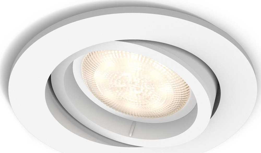 Philips myLiving SHELLBARK baltas LED įleidžiamas taškinis šviestuvas, Įleidžiamas šviestuvas, Nekeičiama(-os) lemputė(-ės), 1 lemputė(-ės), LED, 4,5 W, Baltas