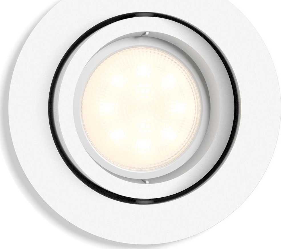 Philips myLiving SHELLBARK baltas LED įleidžiamas taškinis šviestuvas, Įleidžiamas šviestuvas, Nekeičiama(-os) lemputė(-ės), 1 lemputė(-ės), LED, 4,5 W, Baltas