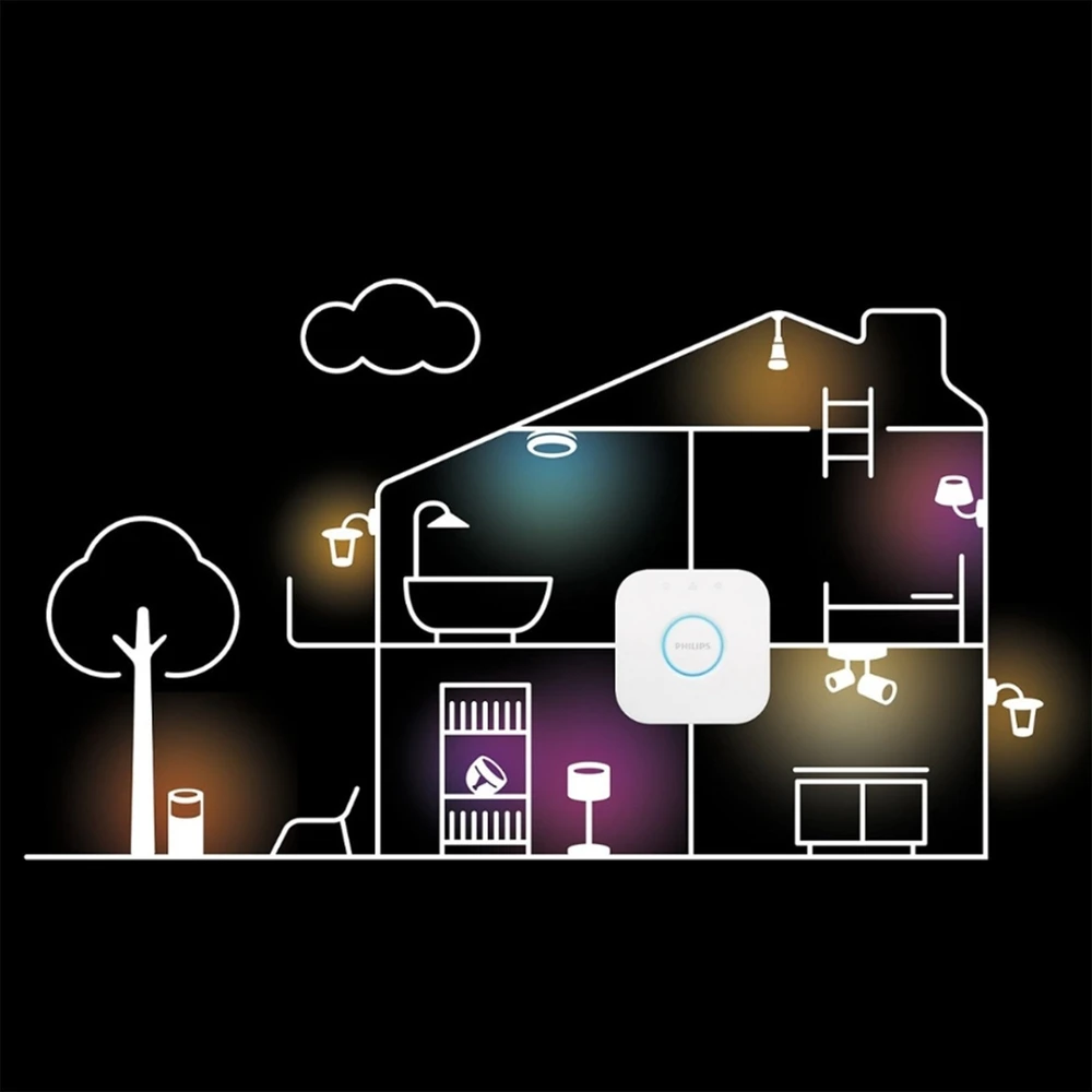 Philips LED prožektorius Hue Baltas Ambiance Runner GU10 Juodas