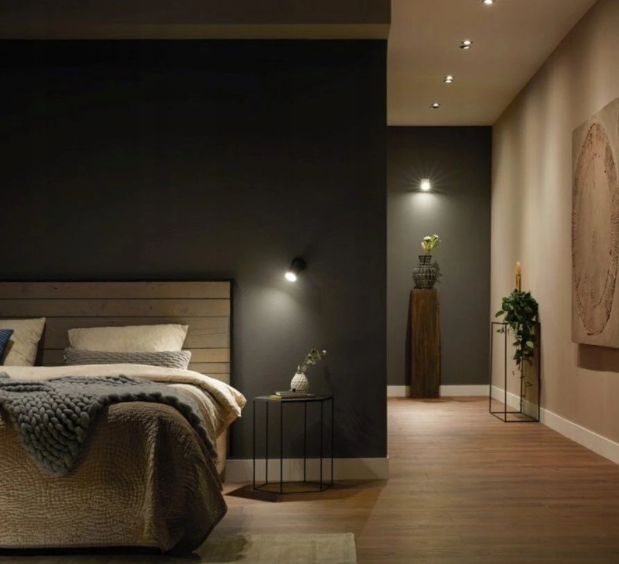 Philips LED prožektorius Hue Baltas Ambiance Runner GU10 Juodas