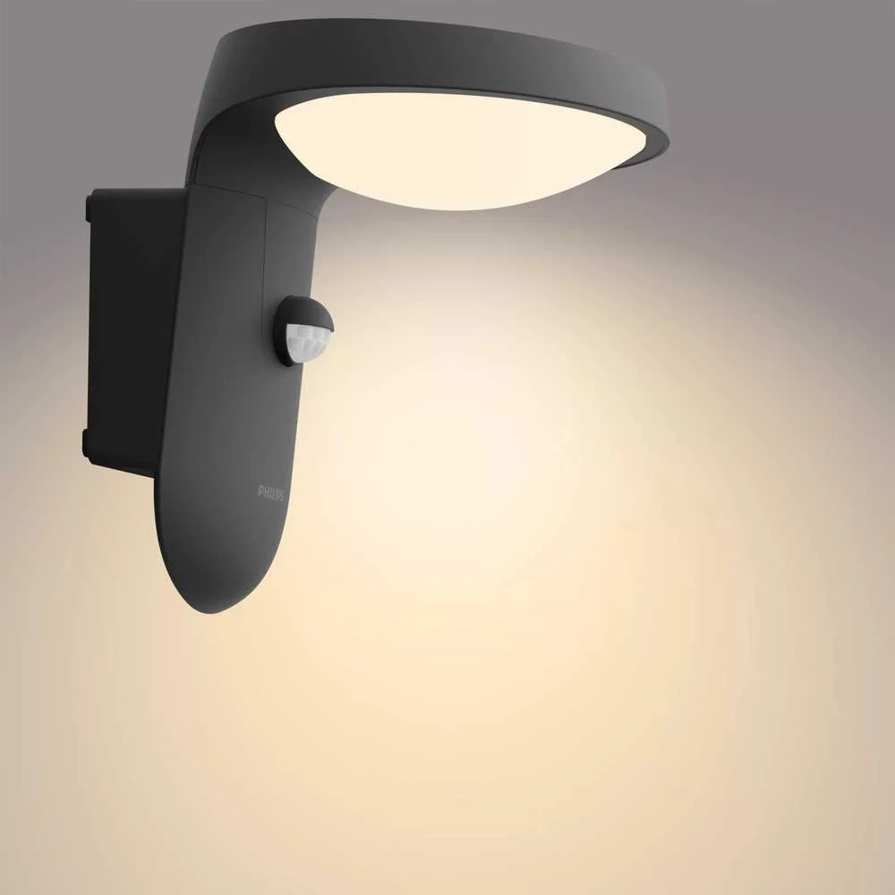 „Philips Tyla UE“ LED lauko sieninis šviestuvas, 3000 K antracito spalvos, IP44