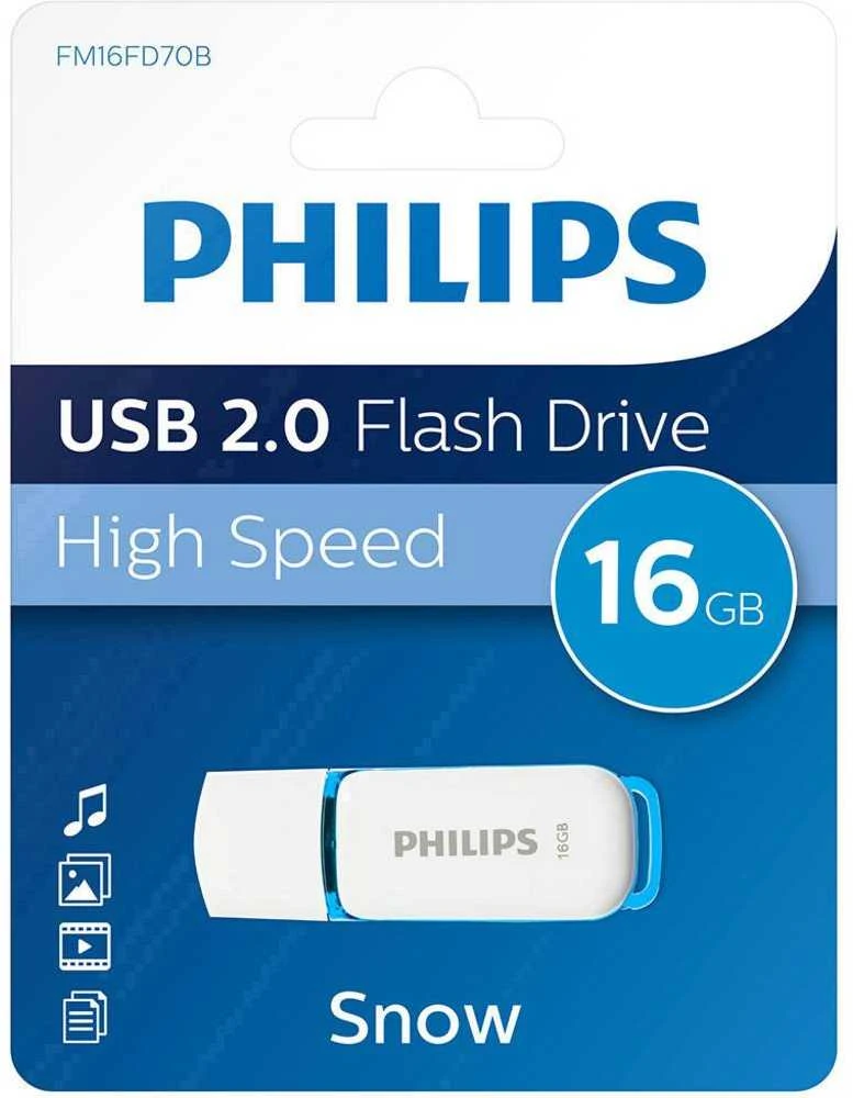 Philips USB 2.0 16GB Snow Edition Mėlyna