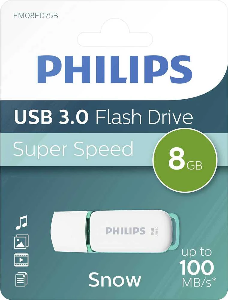 Philips USB 3.0 8GB Snow Edition Žalias