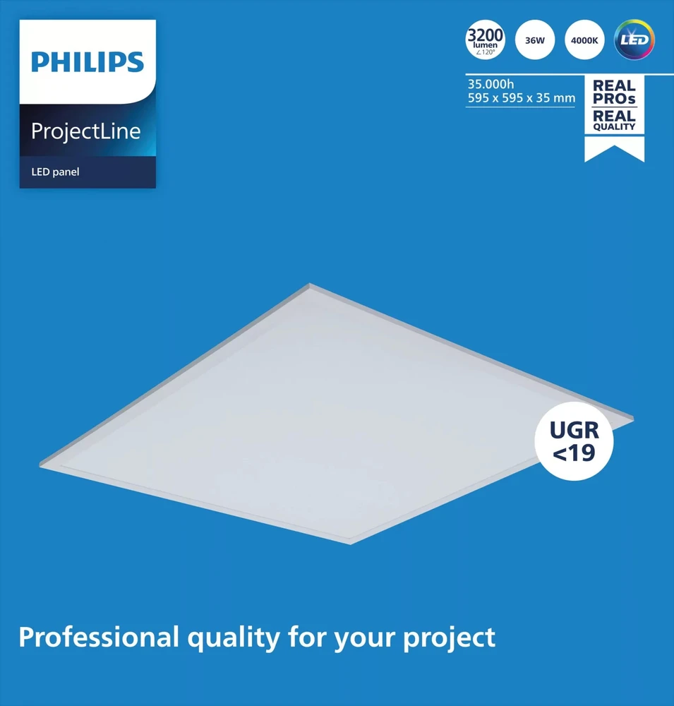 Lubinis šviestuvas Philips PROJECTLINE PANEL 6060 3200LM 4000K