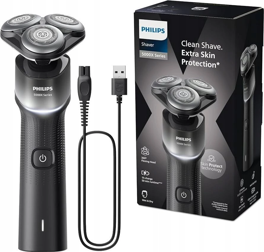 Philips Shaver 5000X series Drėgnojo ir sausojo skutimo elektrinė barzdaskutė X5004/00