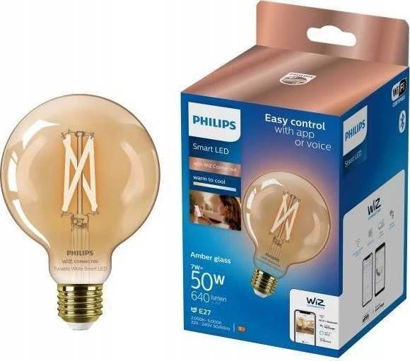 Nezatříděno LED lamp Philips Wiz LED. baltas. E27. 7 W. 640 lm