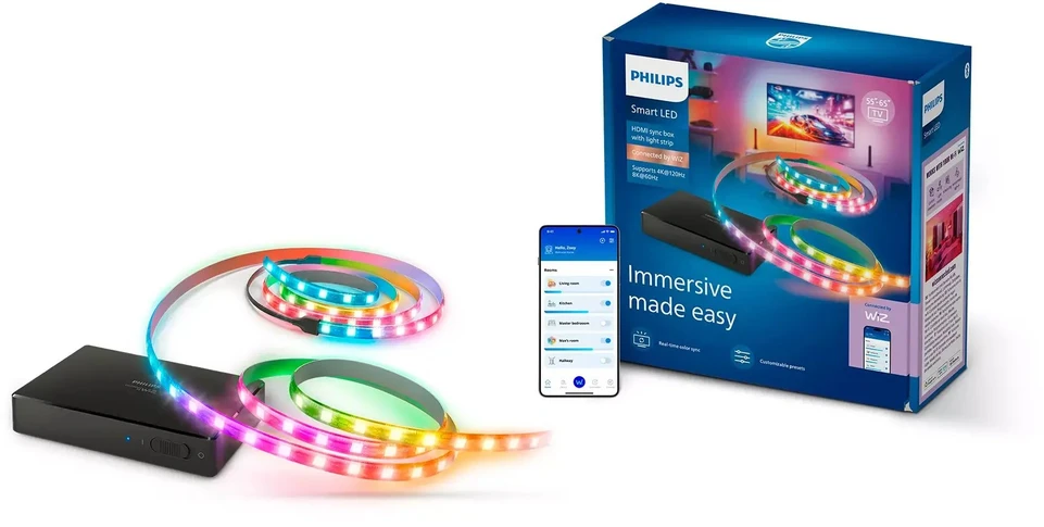 Philips Smart Sync box 2.1 + taśma LED do TV 55''- 65''
