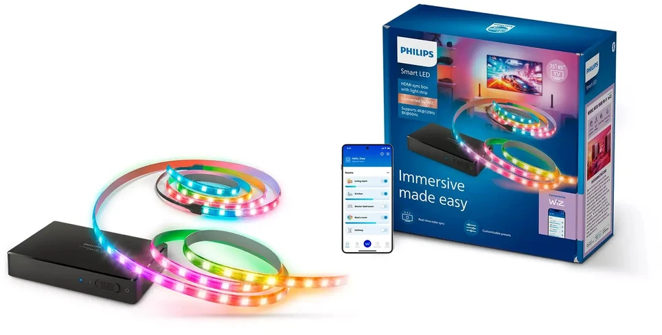 Philips Smart Sync box 2.1 + taśma LED do TV 75''- 85''
