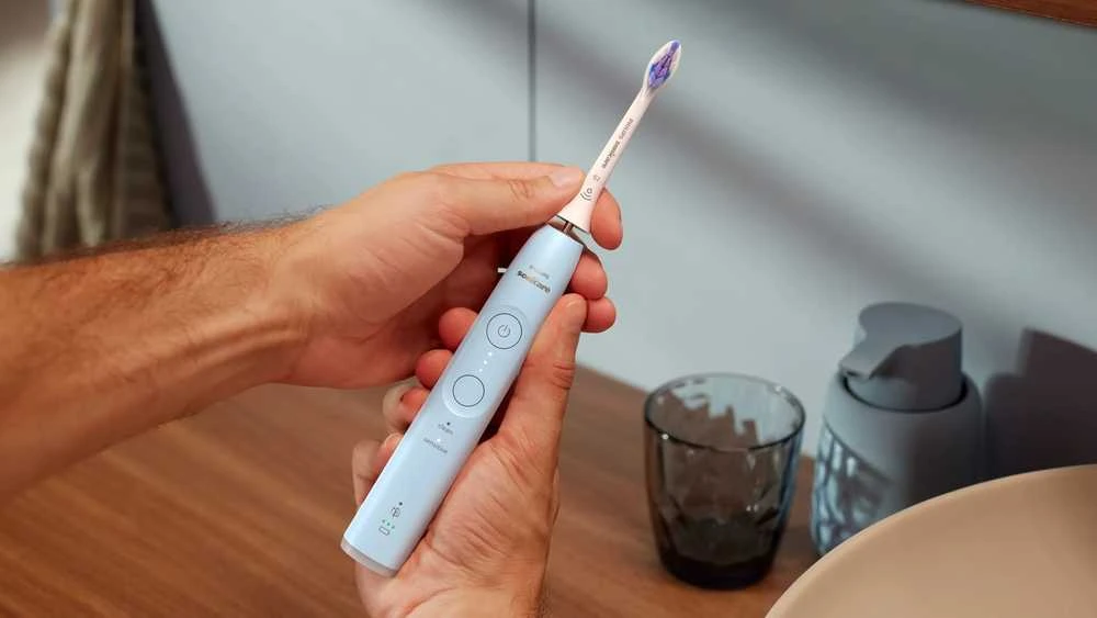 Elektrinis dantų šepetėlis Philips Sonicare Series Series 6100 HX7406/01, Mėlynas