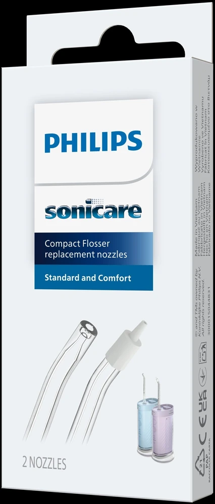Dantų šepetėlis „Philips Sonicare Compact Flosser 1000 antgaliai“ burnos drėkintuvas (HX3072/00)