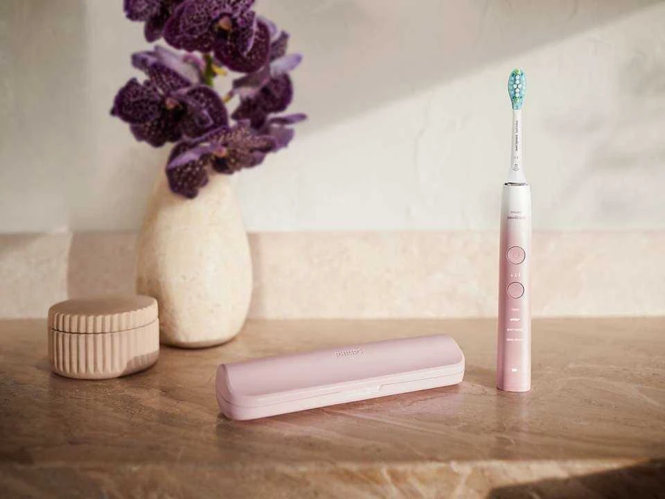 Elektrinis dantų šepetėlis Philips Sonicare DiamondClean 9000 HX9911/84, Rožinis