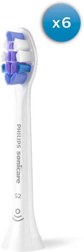 6 dalių šepetėlių galvučių pakuotė Philips Sonicare Sensitive HX6056/87, baltos spalvos