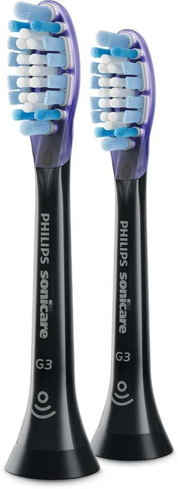 2 dalių šepetėlių galvučių pakuotė Philips Sonicare Premium Gum Care HX9052/88, juodos spalvos