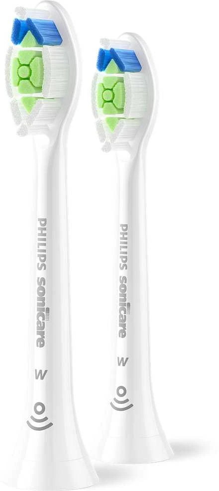 2 dalių šepetėlių galvučių pakuotė Philips Sonicare Optimal White, Baltos spalvos HX6062/87