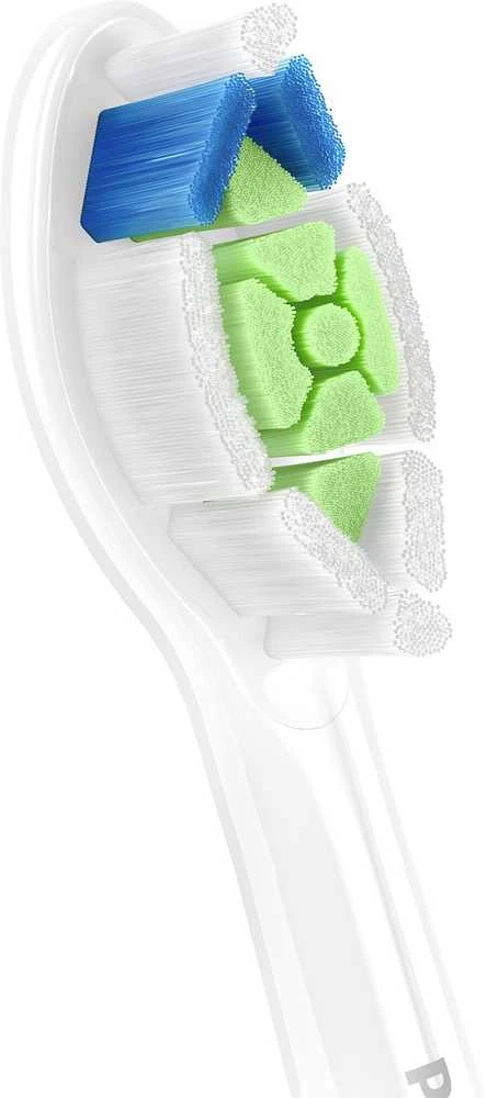 2 dalių šepetėlių galvučių pakuotė Philips Sonicare Optimal White, Baltos spalvos HX6062/87