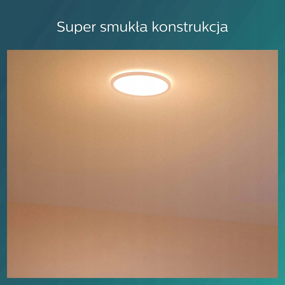 Philips Superslim CL550 lubinis šviestuvas, apvalus, baltas, 1500 lm, 2700K