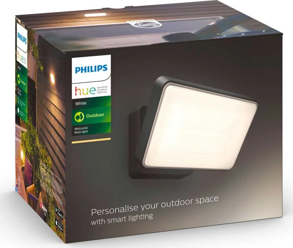 Sieninis šviestuvas „Philips Hue Welcome Outdoor Floodlight“ | Šiltas baltas