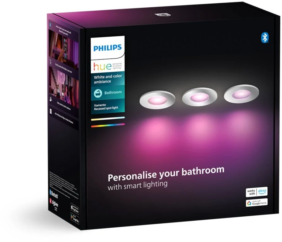 Philips Taškinis apšvietimas Hue Baltas and Color Ambiance Xamento GU10 3 vnt.