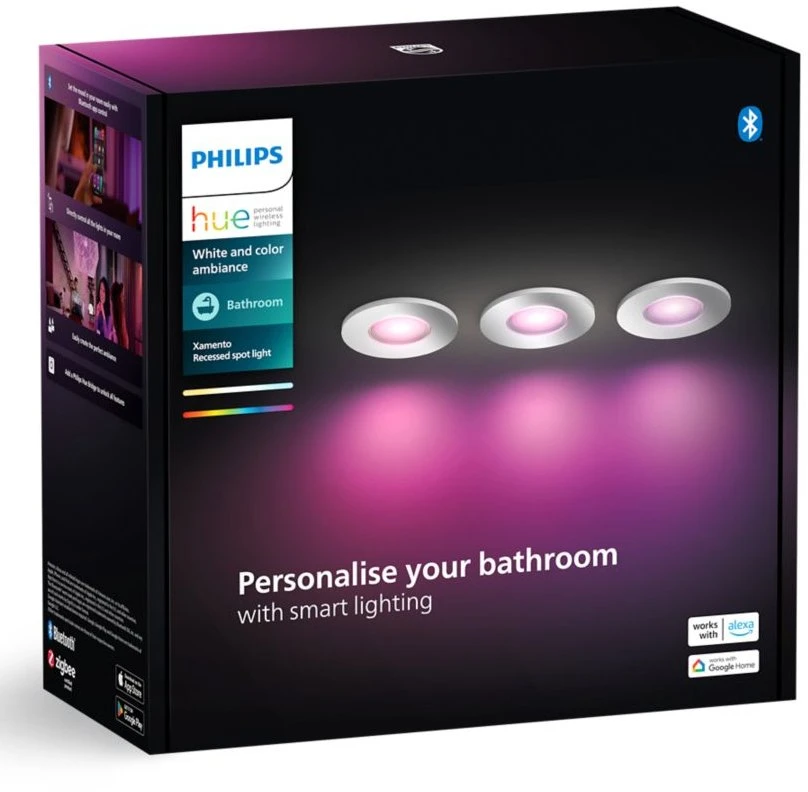 Philips Taškinis apšvietimas Hue Baltas and Color Ambiance Xamento GU10 3 vnt.