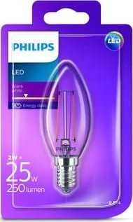 LED lemputė PHILIPS, B35, E14, 2 W, 250 lm, 2700 K