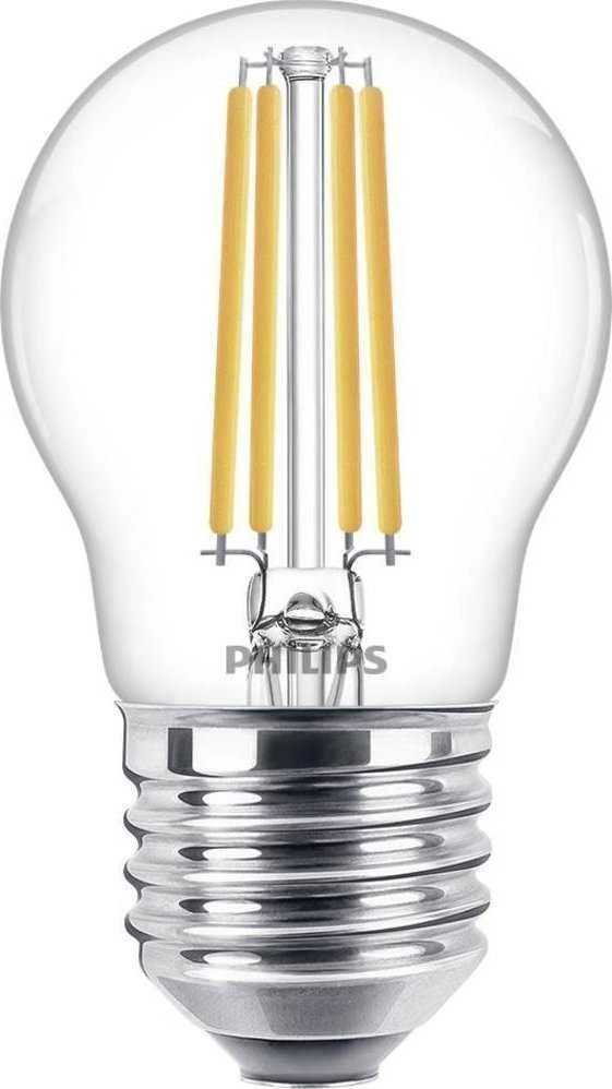 LED lemputė PHILIPS, P45, E27, 6,5 W, 806 lm, 2700 K