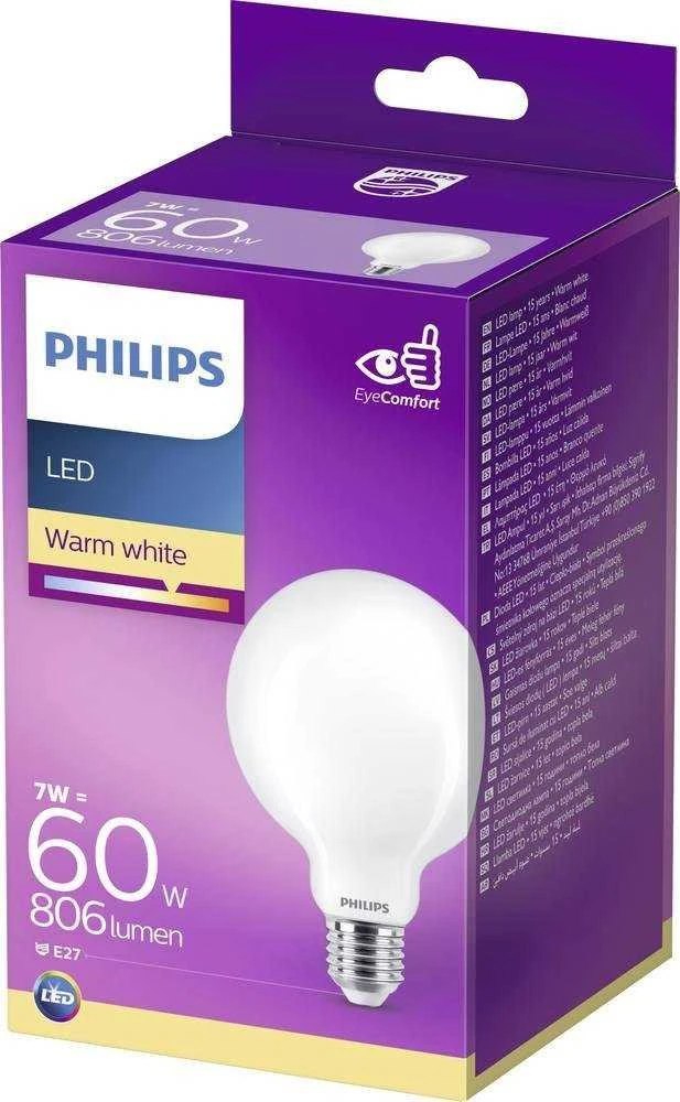 LED lemputė PHILIPS, G93, E27, 7 W, 806 lm, 2700 K