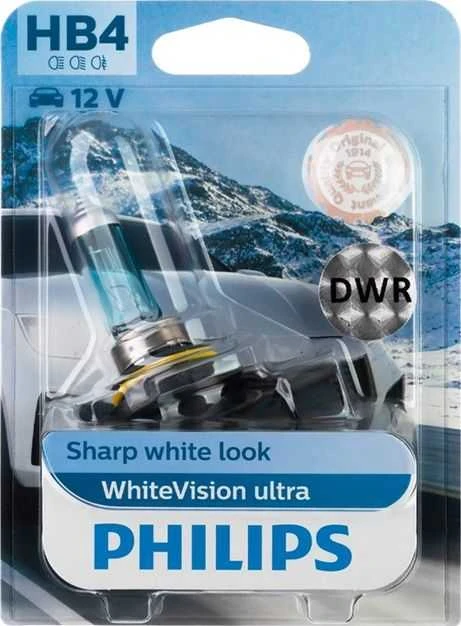 Philips HB4 WhiteVision Ultra halogeninė lemputė pakuotėje