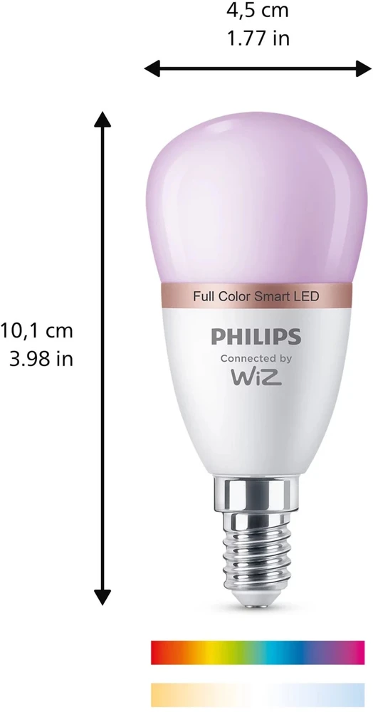 Philips LED lemputė WIFI P45 E14 4.9W 470LM RGBTW
