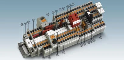 „Phoenix Contact“ 3211760 pralaidumo gnybtas, 2 laidų, 0,2–6 mm², „Mill PT 4 BU“ 3211760