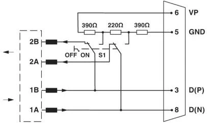 Phoenix Contact 9P D -SUB kištukas POCON- PLUS - PROFIBSC (2313698)
