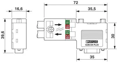 Phoenix Contact 9P D -SUB kištukas POCON- PLUS - PROFIBSC (2313698)