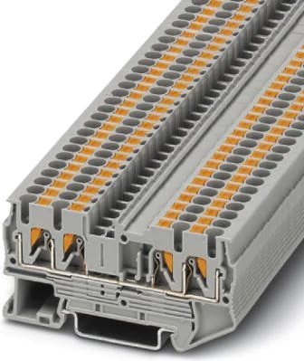 Phoenix Contact PT 2.5-QUATTRO DIN bėgelio rinklė 2,5mm² Push-in, pilka