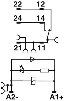 Phoenix Contact relės modulis 1P 24V DC RIF-1-RPT-LDP-24DC/1X21 (2903342)