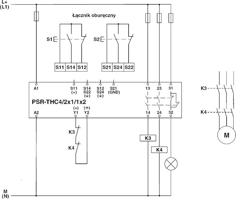 „Phoenix Contact“ saugos relė, skirta valdyti dviem rankomis 24 V AC/DC PSR-SCP-24UC/THC4/2X1/1X2 (2963721)