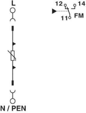 Phoenix Contact Viršįtampių ribotuvas B 1P 12.5kA 1,2kV 240V AC VAL- MS 230FM (2839130)