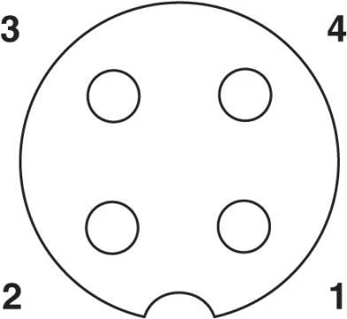 „Phoenix Contact“ jutiklio kištukinė jungtis, moteriška, kampinė M12 4 kontaktų Pg7 sandarinimo juosta, juoda SACC-M12FR-4CON-PG7-M (1681143)