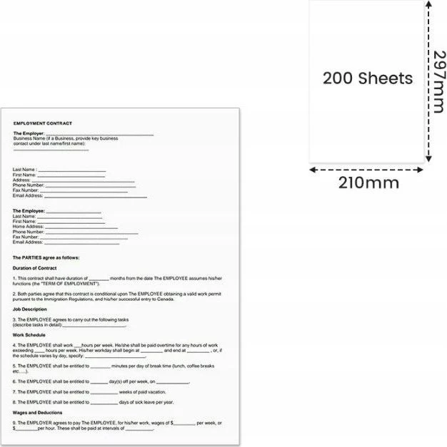 Phomemo termopopieriaus lakštai baltas A4 210mm 200 vnt., skirtas Phomemo M832 M833 M08F / Q22-DZF2-RMSG10-A4.