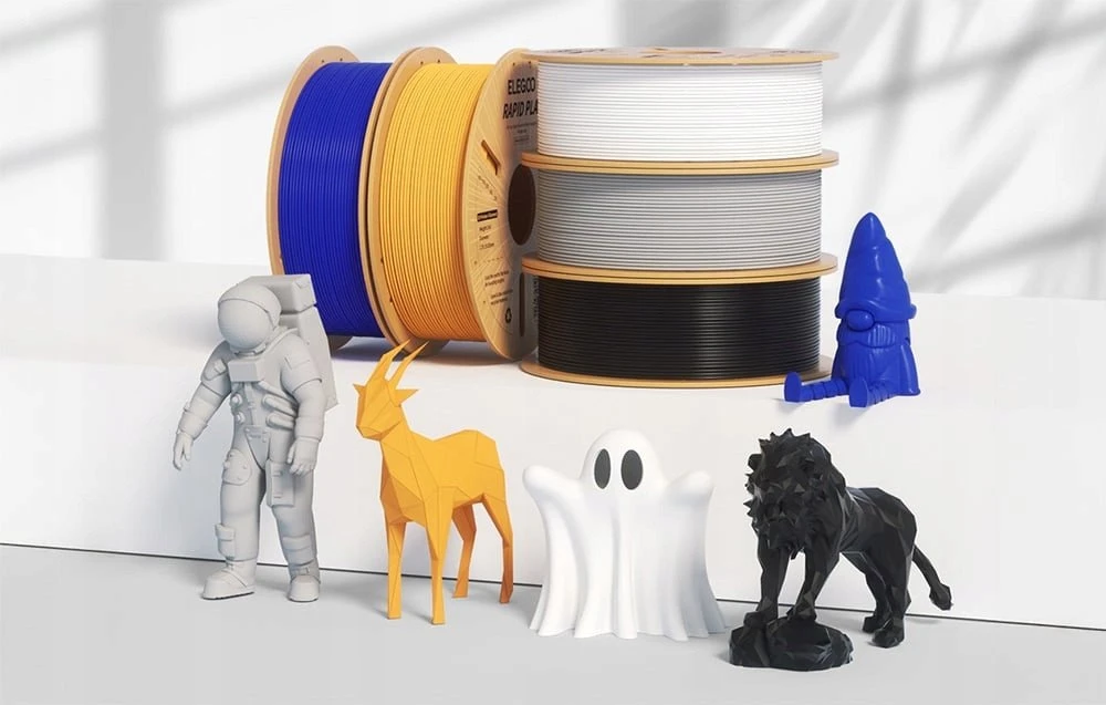 ELEGOO Rapid PLA+ Filament baltos spalvos