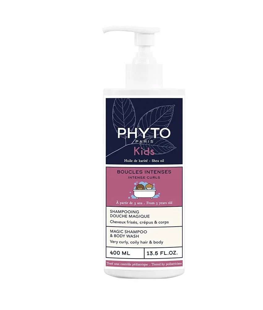 Phyto Intense Curls Kids Magic Šampūnas & Kūno prausiklis, 400 ml