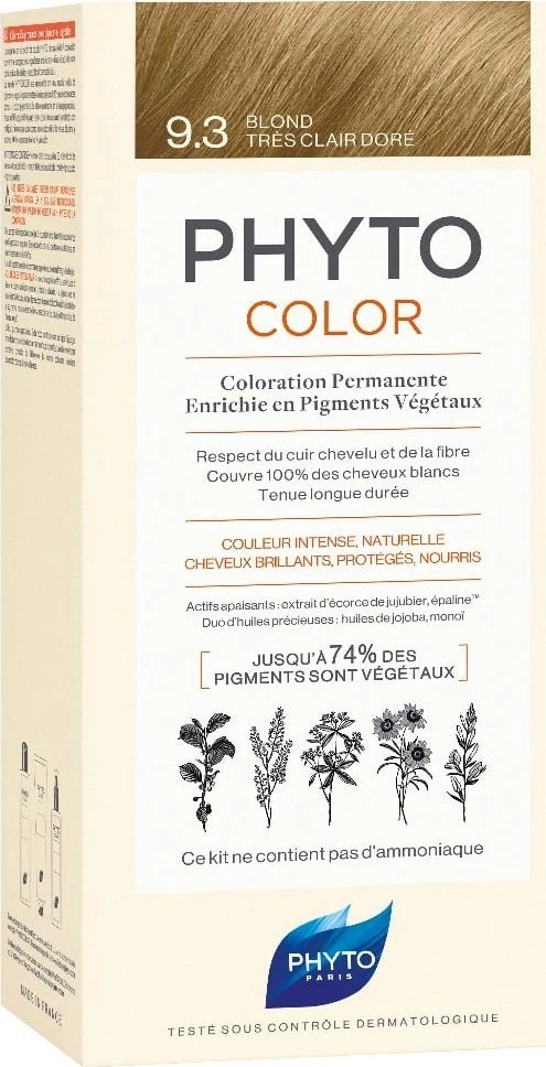 Phyto Phytocolor ilgalaikiai dažai #9.3 Auksinė labai šviesi blondinė, 112 ml